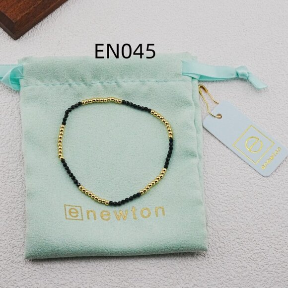 Enewton Black Glass Crystal & Gold Bead Bracelet - Picture 3 of 5